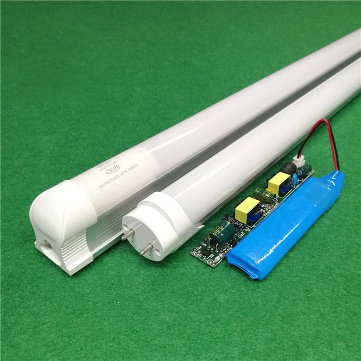 Oplaadbare T8 LED-buislamp voor noodgevallen met batterij