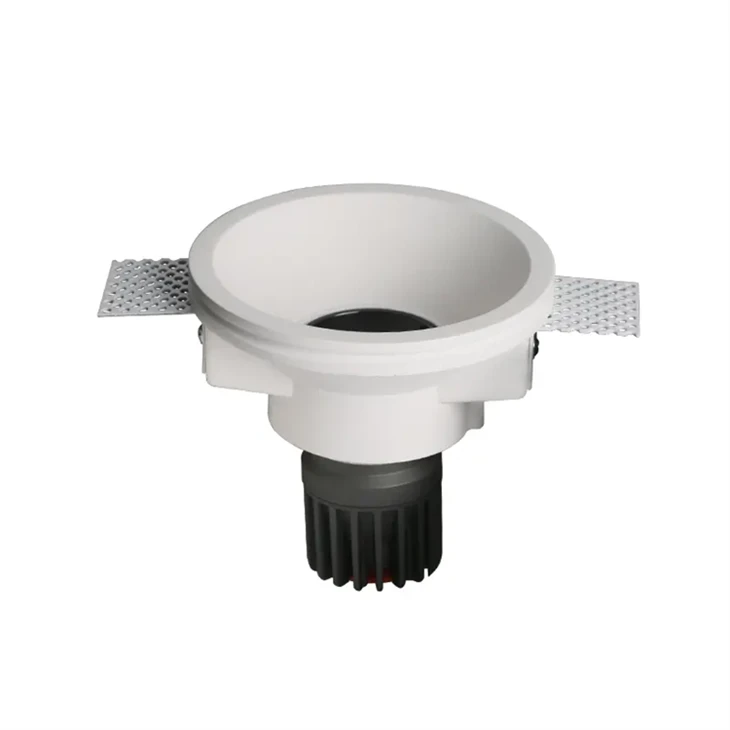 Hotel Bathroom Ceiling Spot Fittings Set Anti Glare COB Lighting Round Square LED Recessed Plaster Gypsum Downlight