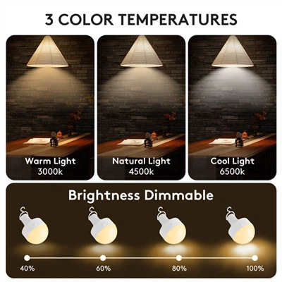 Oplaadbare RGB-noodlamp met afstandsbediening