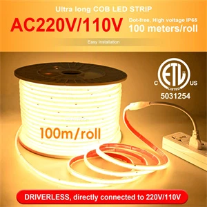 SL10-12V witte LED-striplamp 1000 lumen/m IP65